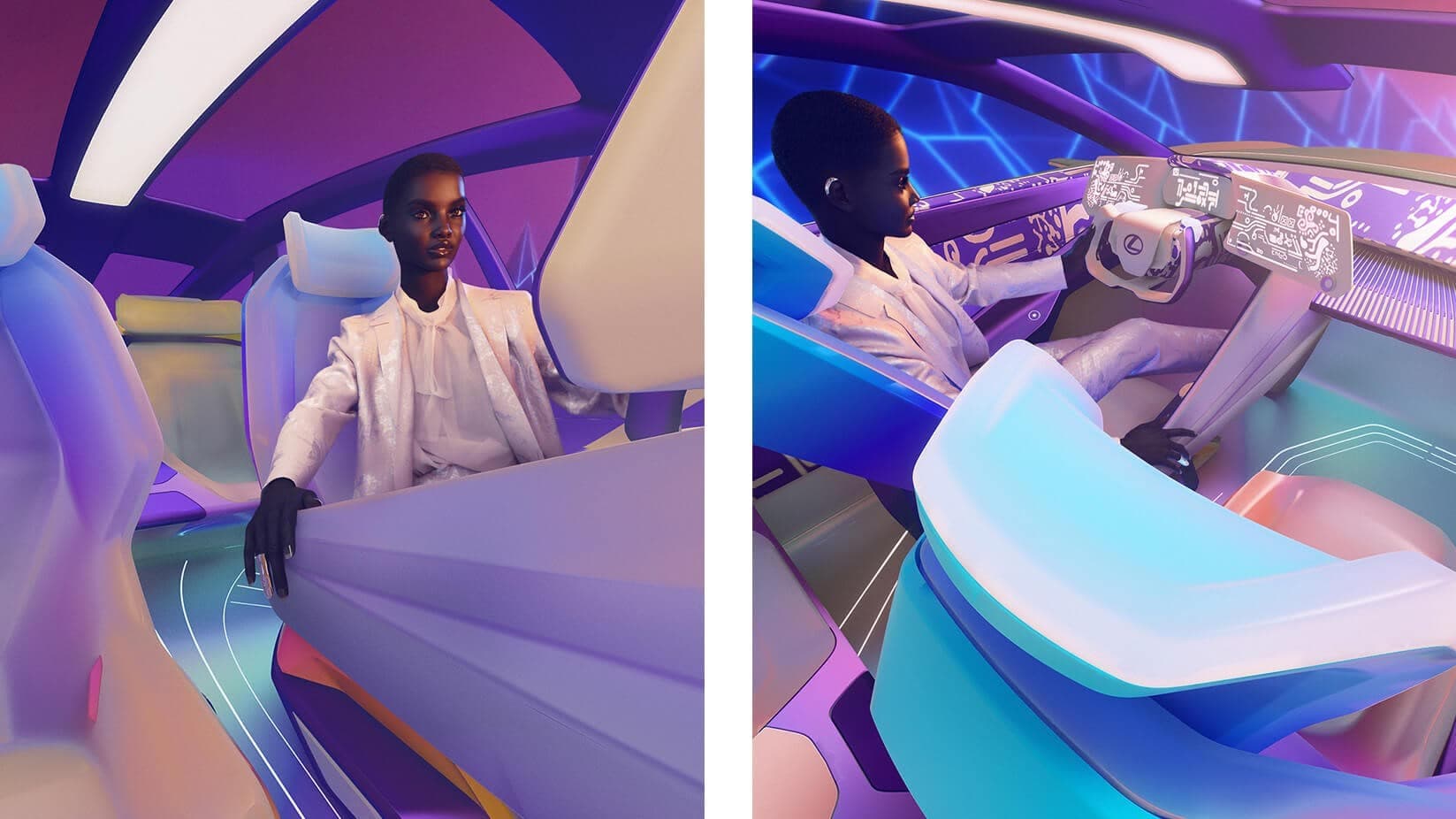 Virtual Supermodel Brings Digital Fashion Aesthetic to Lexus